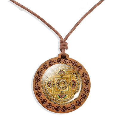 Collana Mandala Legno