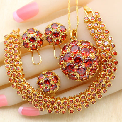 Set 4 gioielli zircone