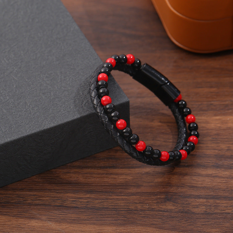 Bracciale occhio di tigre intrecciato