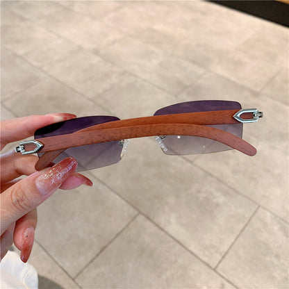 Occhiali da sole legno senza montatura