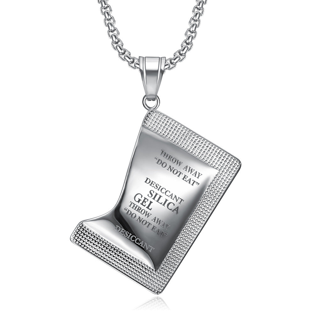 Collana pendente in titanio da uomo