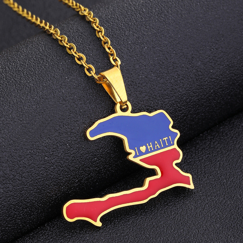 Collana acciaio effetto goccia