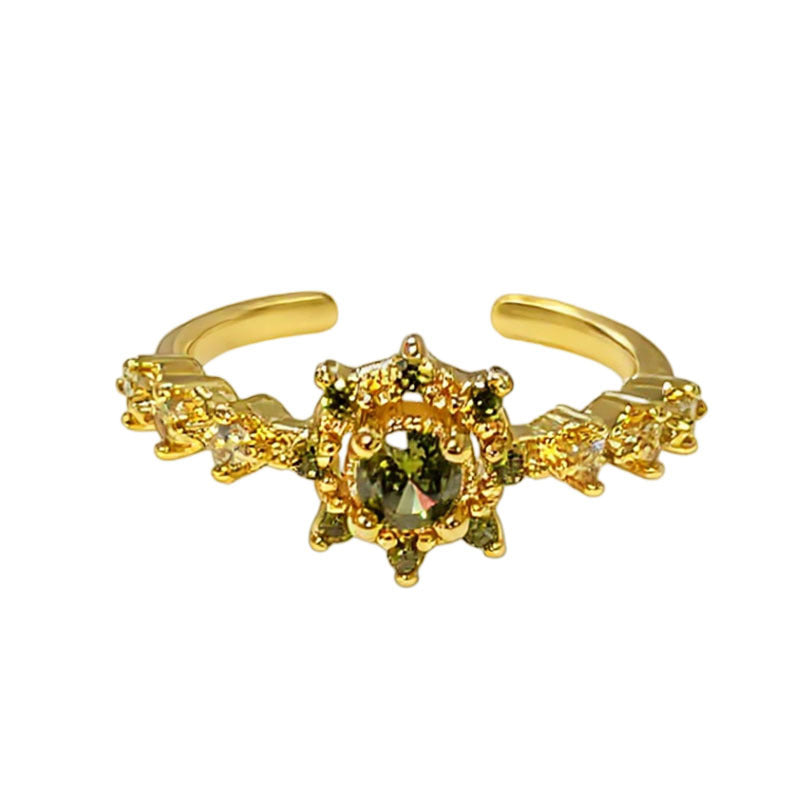 Anello con pietre multicolore