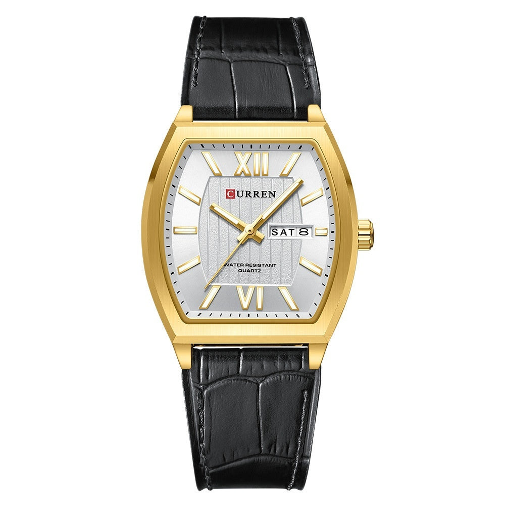 Orologio coppia calendario in pelle