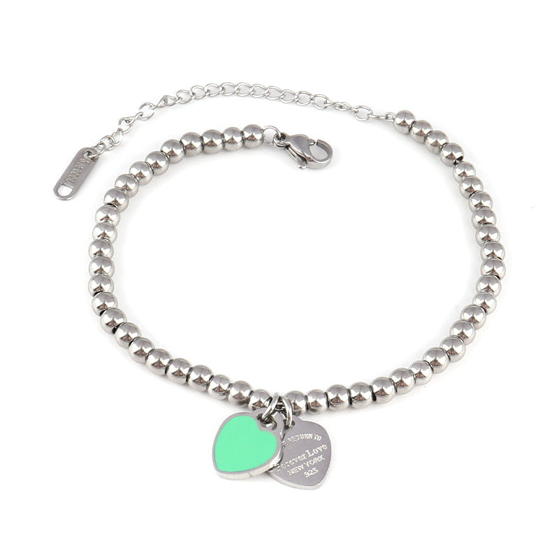 Bracciale cuore smalto