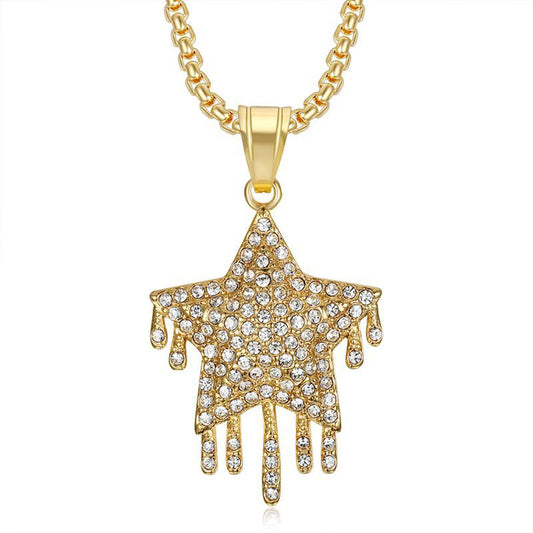 Collana stella strass