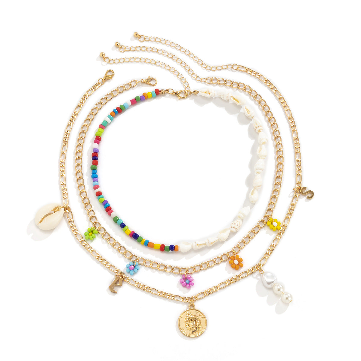Collana fiori e conchiglie