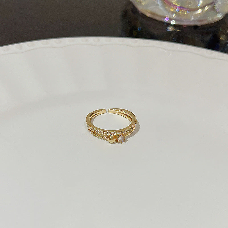 Anello farfalla zircone regolabile da donna