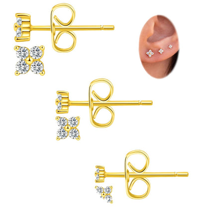 Orecchini placcati oro in ottone