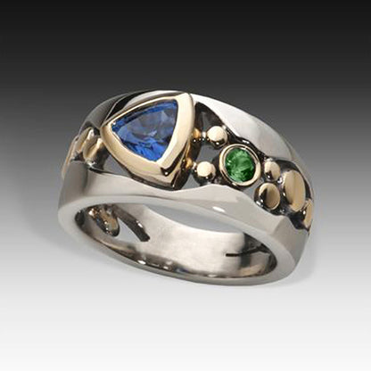 Anello traforato zircone verde