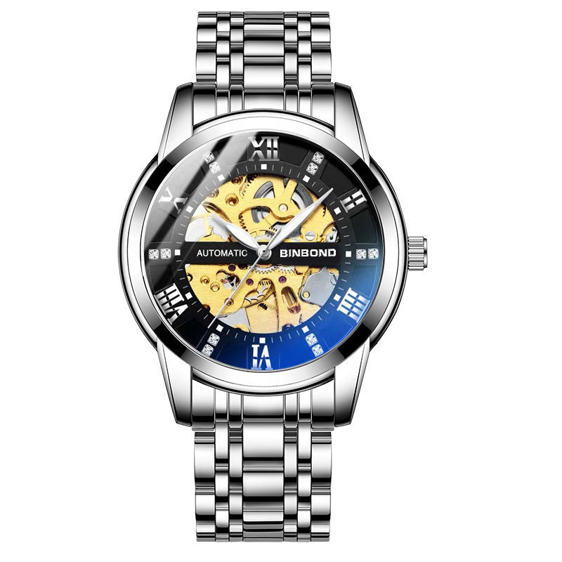 Orologio meccanico automatico da uomo luminoso