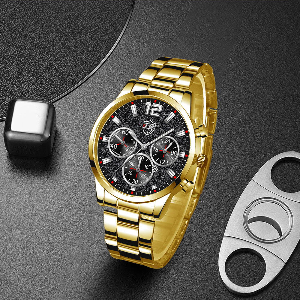 Orologio uomo con calendario acciaio inossidabile