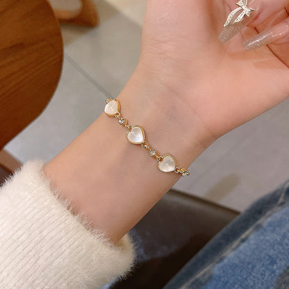 Bracciale cuore opale retrò