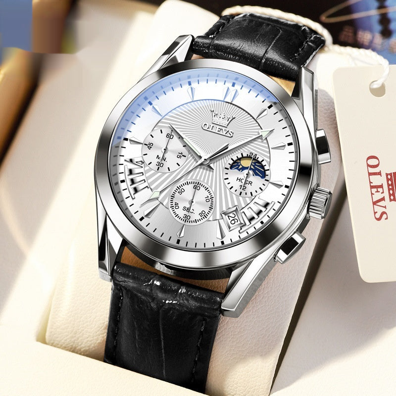 Orologio da uomo con calendario multifunzione