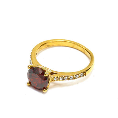 Anello zirconi a griffa
