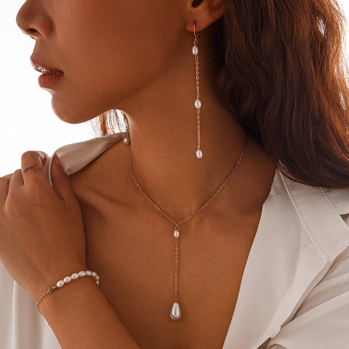 Collana perle e croce