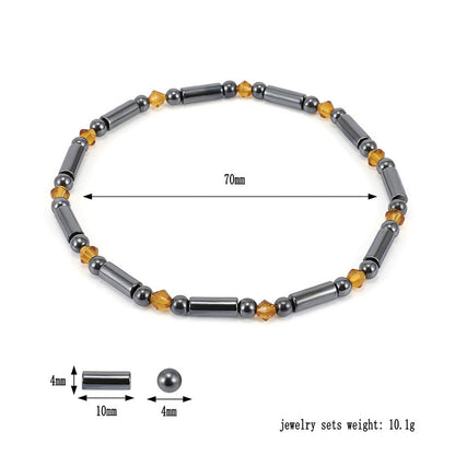 Cavigliera magnetica perle ovali