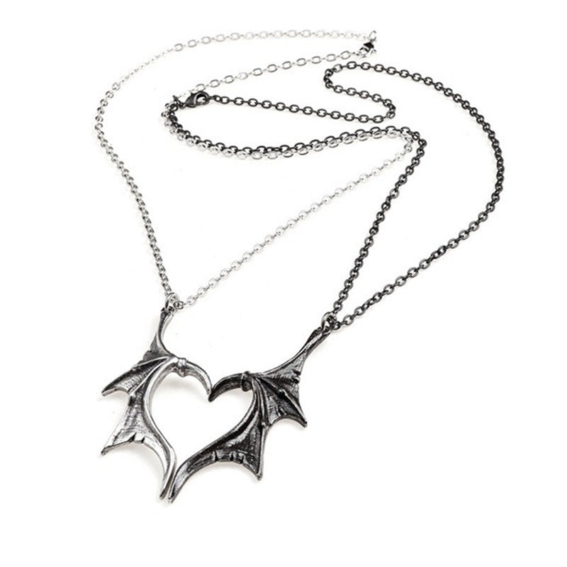 Collana coppia ali pipistrello
