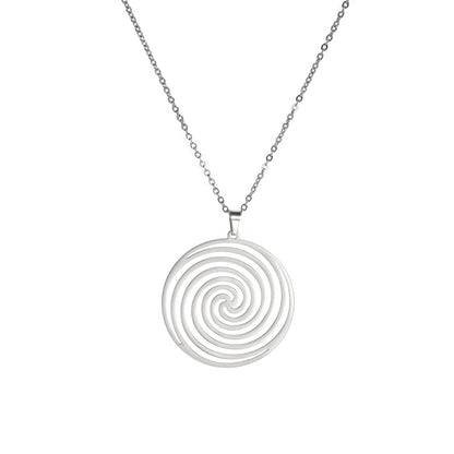 Collana ciondolo titanio vortice
