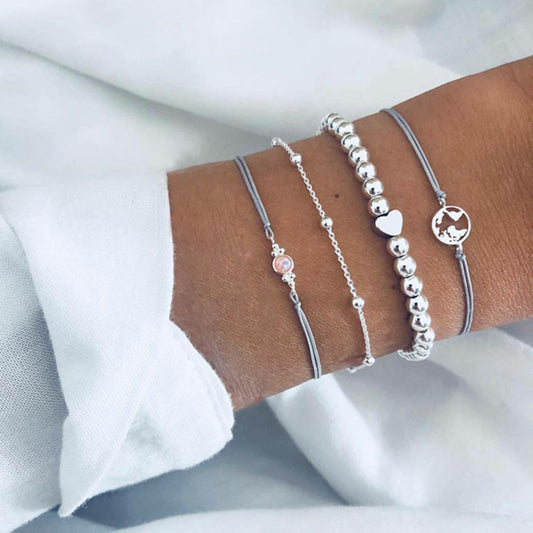 Set braccialetti cuore di pesca
