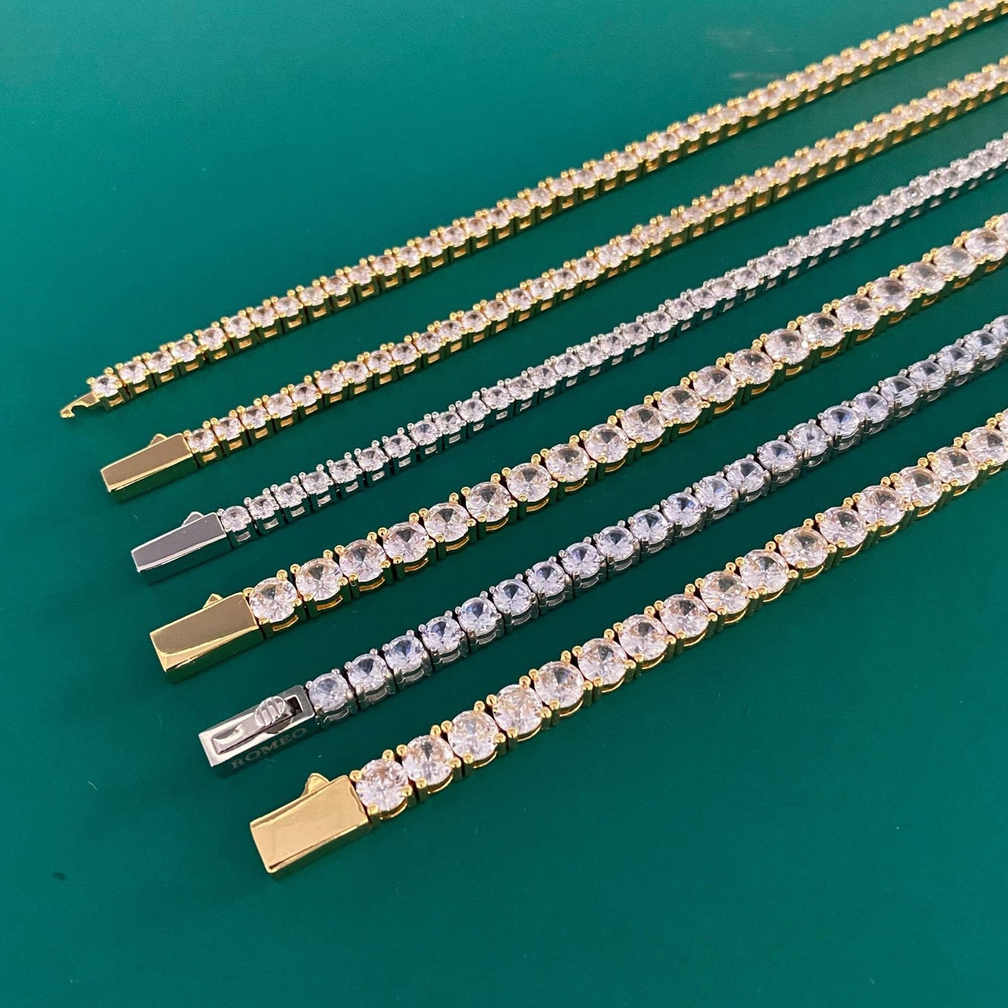Bracciale acciaio e zirconi titanio