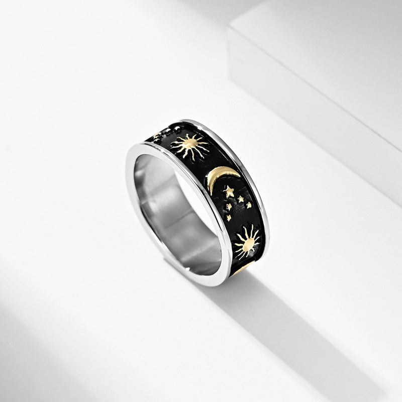 Anello boho stelle luna