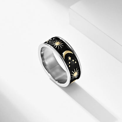 Anello boho stelle luna