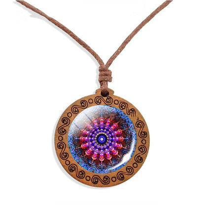 Collana Mandala Legno