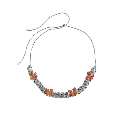 Collana farfalla colorata hip hop