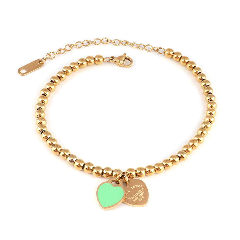 Bracciale cuore smalto