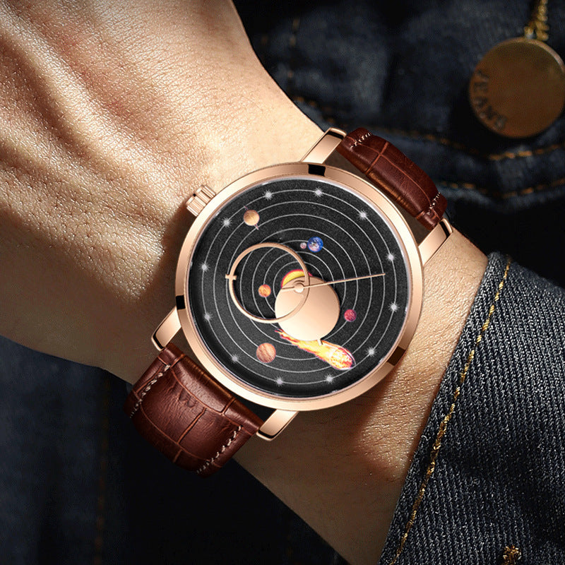 Orologio con cinturino pelle impermeabile