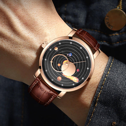 Orologio con cinturino pelle impermeabile