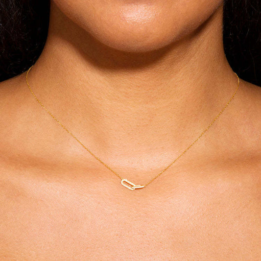 Collana anello doppio zircone