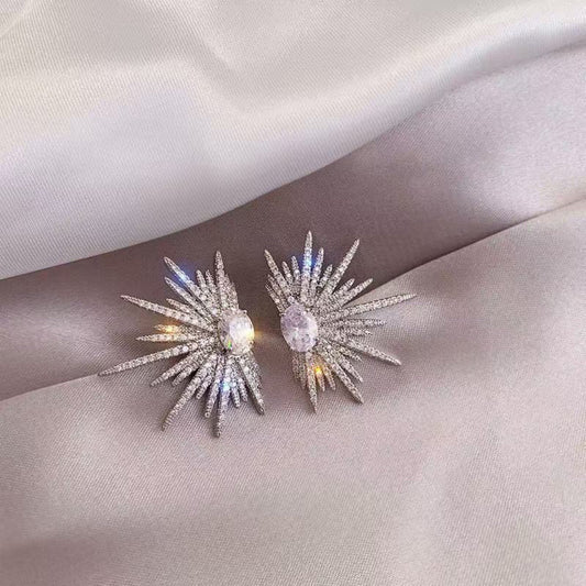 Orecchini stella a 8 punte diamante