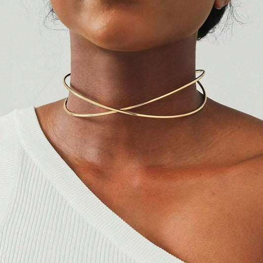 Collana croce geometrica in acciaio