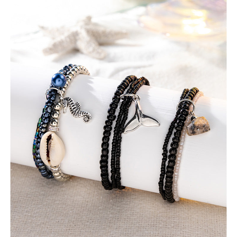 Bracciali boho con perline