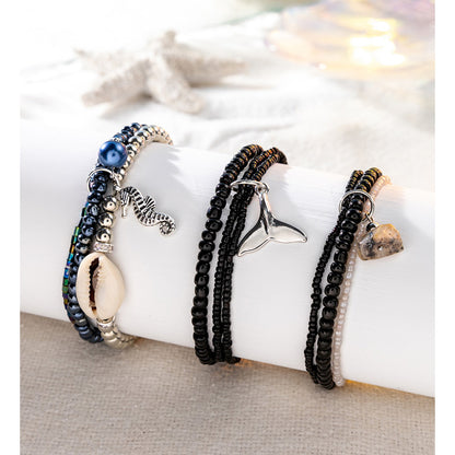 Bracciali boho con perline