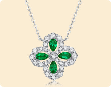 Collana smeraldo argento