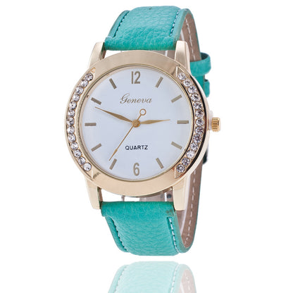 Orologio quarzo con diamanti Geneva