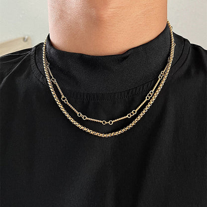Collana doppio strato titanio