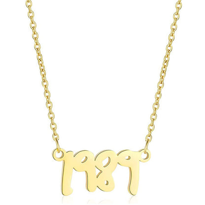 Collana con lettere titanio