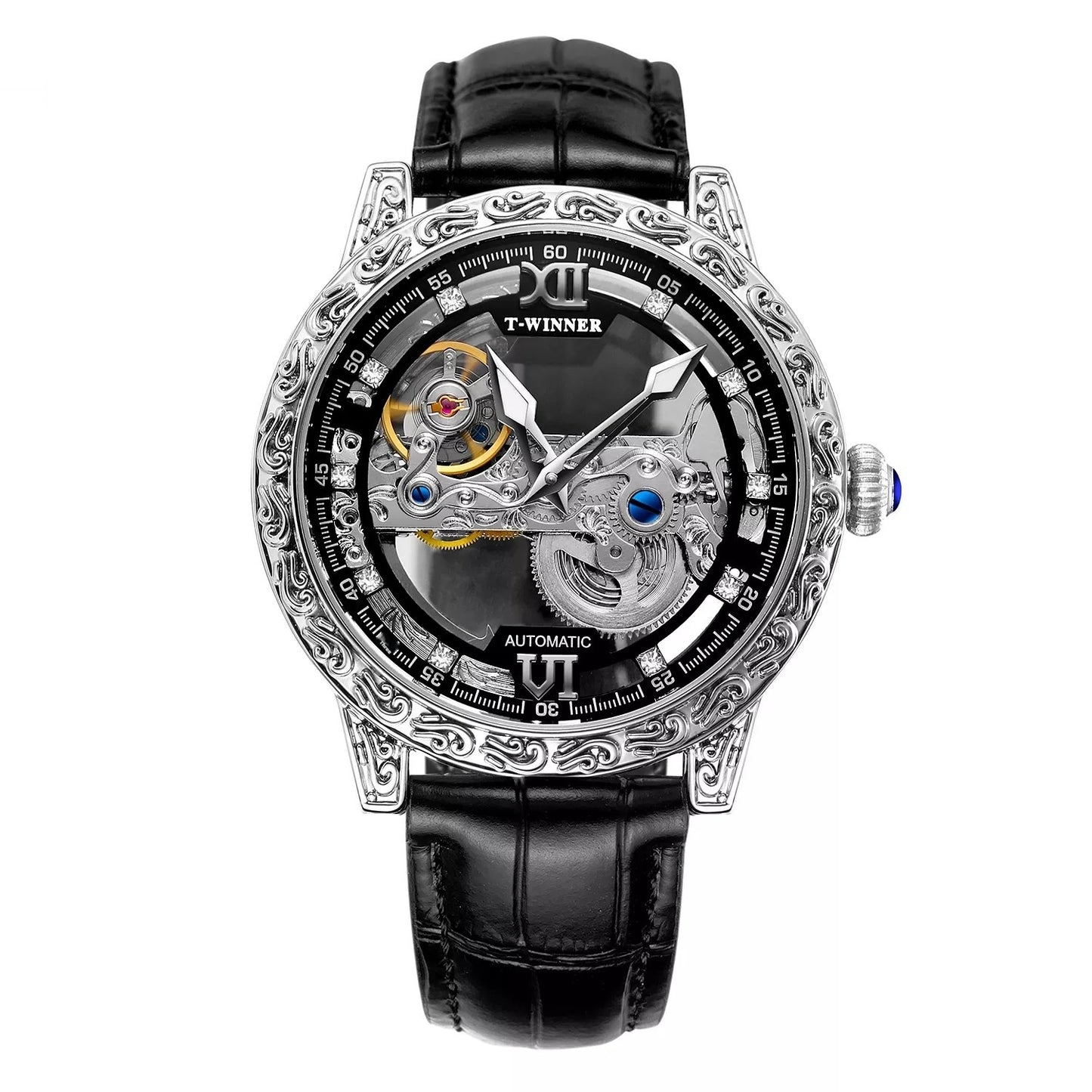 Orologio meccanico uomo vintage inciso