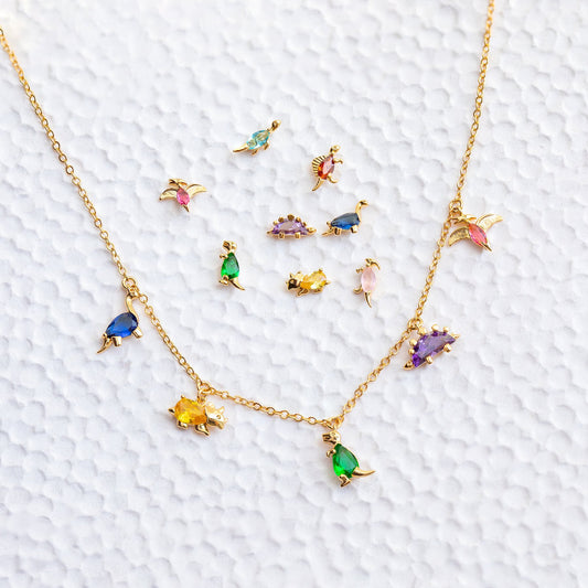 Collana oro 18K con dinosauro