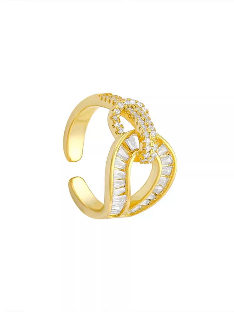Anello zirconi incastonati