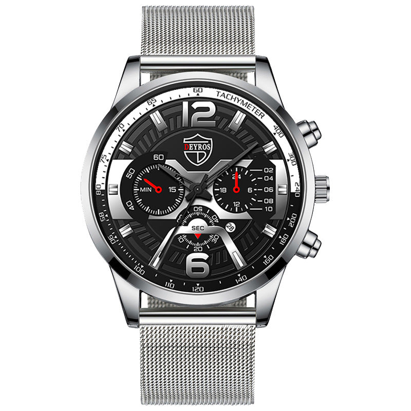 Orologio uomo calendario inox
