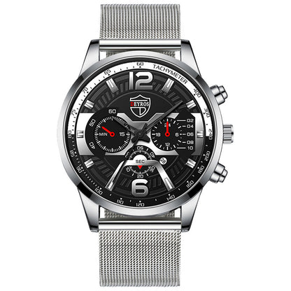 Orologio uomo calendario inox