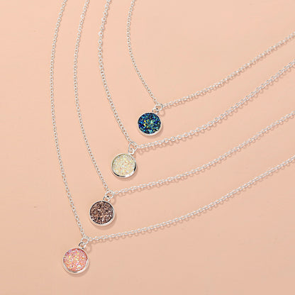 Collana resina cristallo multicolore