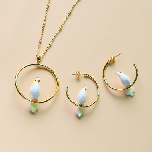 Collana uccello smaltato