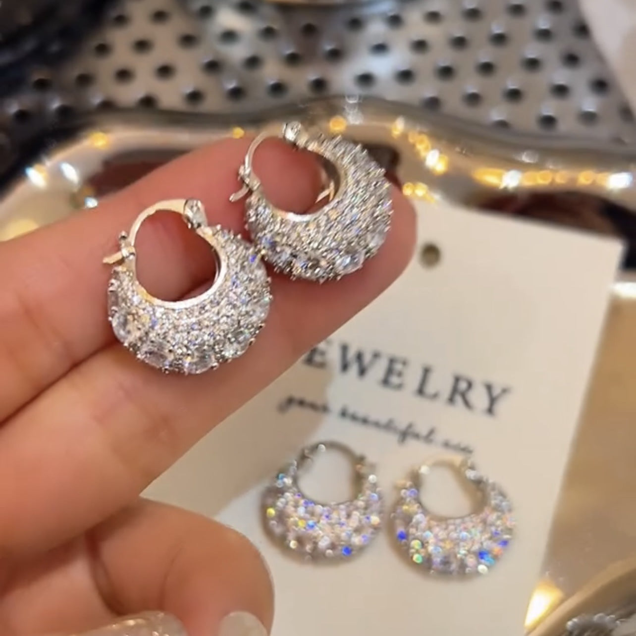 Orecchini clip cristallo