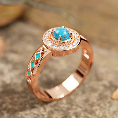 Anello turchese da donna etnico